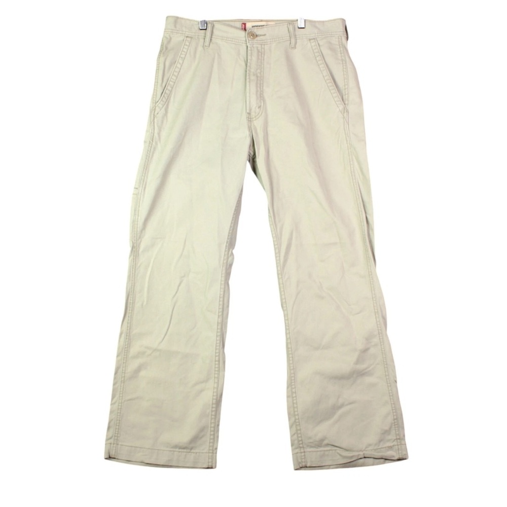 Levi's Men Workwear Pants Loose Boot Cut Beige 33x30 Casual Cargo Y2K